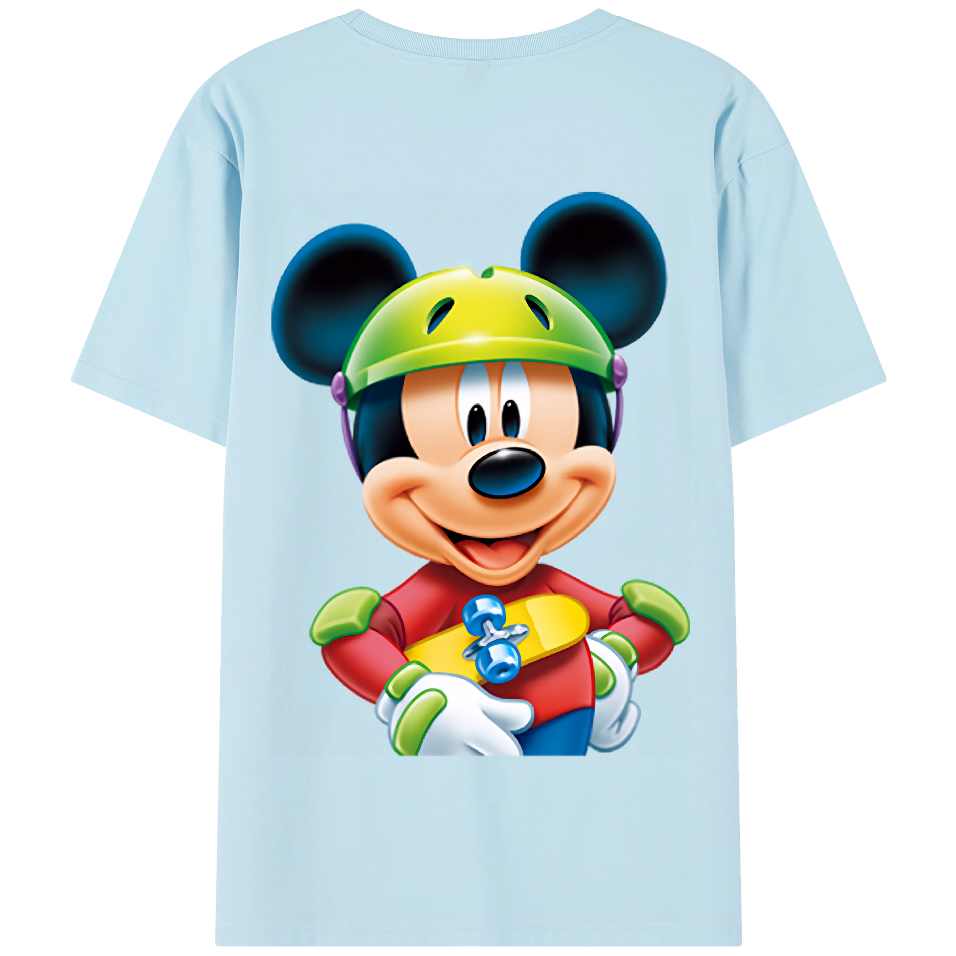 （画像用） ミッキーマウス Mickey Mouse 綿100％半袖Tシャツ（背面プリント）